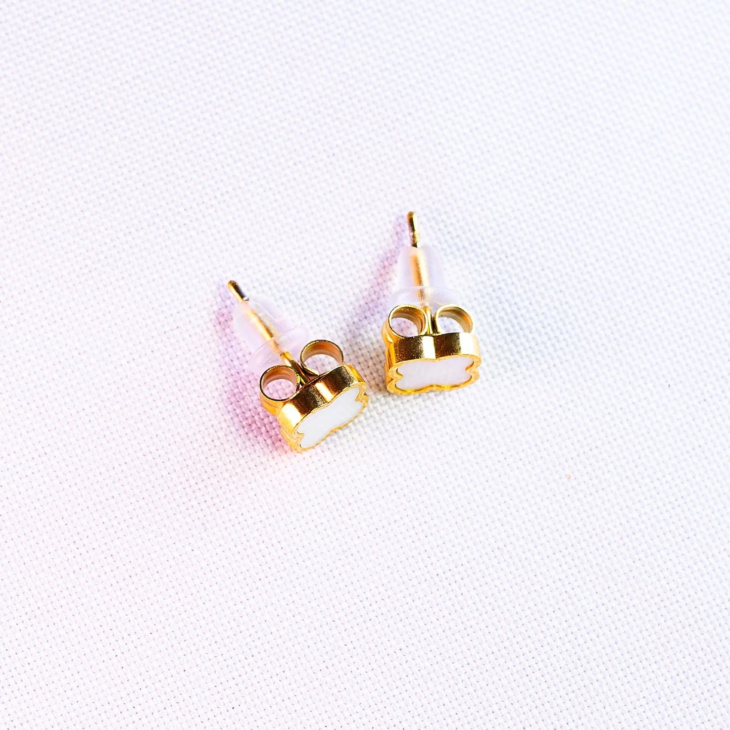 Aretes Trebol Blanco