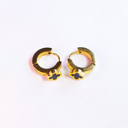 Aretes Trebol Negro